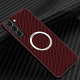 Telefontok a Samsung Galaxy S23 Plus, Magsafe Slim Carbon, piros
