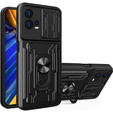 Páncélozott tok a Motorola Edge 30 Fusion 5G, Camera Slide Card Slot, fekete