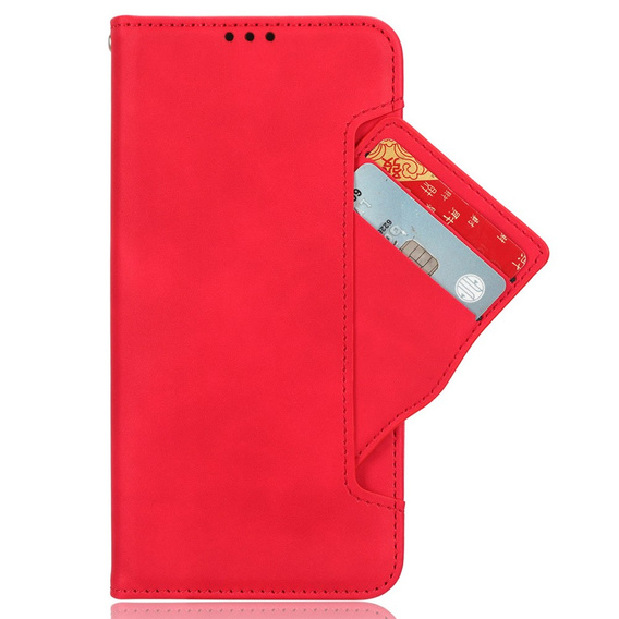 Pattintható tok a Motorola Moto G85, Card Slot, piros