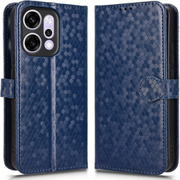 Pántos tok Oppo Reno 14, pénztárca Rhombus, kék