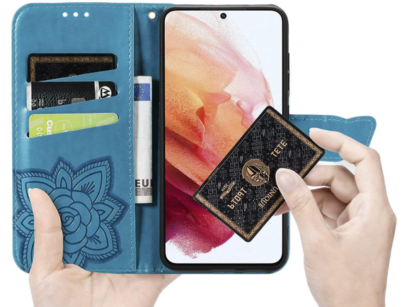 Pattintható tok a Realme 12 Pro 5G / 12 Pro+ 5G, Butterfly, kék