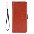 Pattintható tok a Samsung Galaxy A56, Crazy Horse Wallet, barna