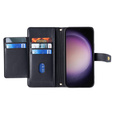 Pattintható tok a Samsung Galaxy A54 5G, Wallet Zipper Pocket, fekete