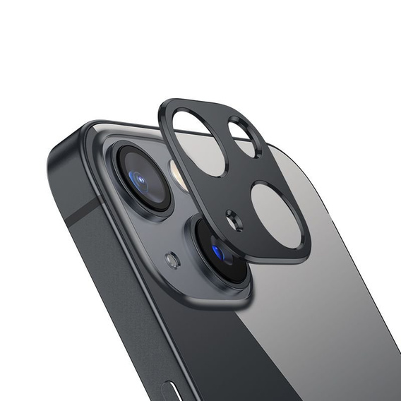 Fém kamerafedél iPhone 13 mini készülékhez, kék