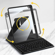 Tok + billentyűzet iPad 10.2 2021 / 2020 / 2019 7/8/9 gen, fekete