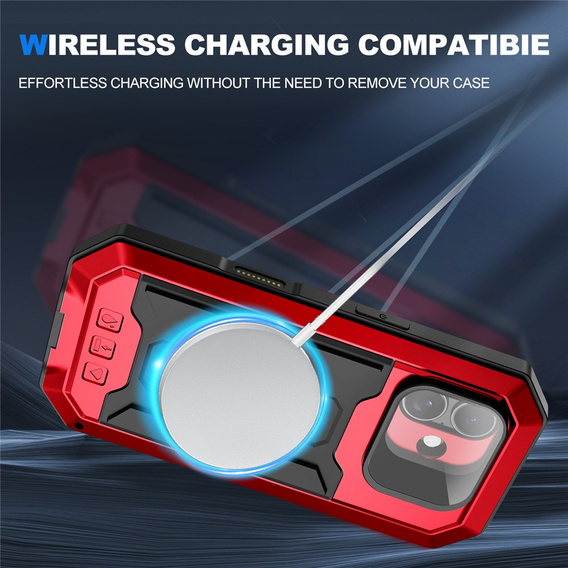 R-JUST páncélozott tok képernyővédővel és állvánnyal iPhone 17-hez