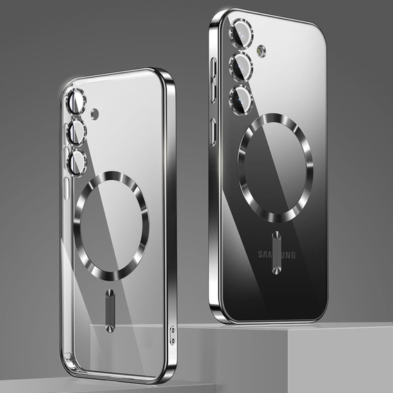 Tok Samsung Galaxy S24+ Plus-hoz, Electro MagSafe, fekete + üveg a képernyőhöz