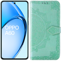 Pattintható tok a Oppo A60, Mandala, zöld