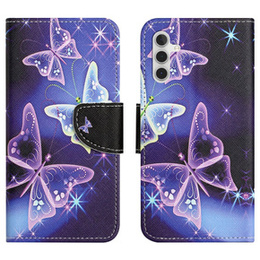 Pattintható tok a Samsung Galaxy M15 5G, Wallet, Sparkling Butterflies