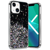 Telefontok a iPhone 13, Glittery, fekete