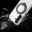 Mágneses tok Samsung Galaxy A56-hoz, MagSafe, fekete + üveg 9H