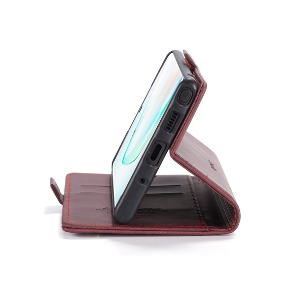 CASEME tok Samsung Galaxy Note 10 Plus/5G, Leather Wallet Case, piros