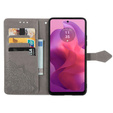 Pattintható tok a Motorola Moto E14, Mandala, szürke