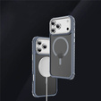 Matt tok iPhone 17 Pro Max készülékhez, páncélozott, MagSafe-hoz, füstszínű, szürke oldallal