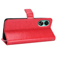 Pattintható tok a Oppo A78 4G, Crazy Horse Wallet, piros