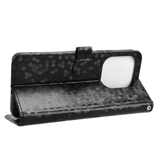 Flap tok Xiaomi Redmi Note 14 4G, Wallet Rhombus, fekete