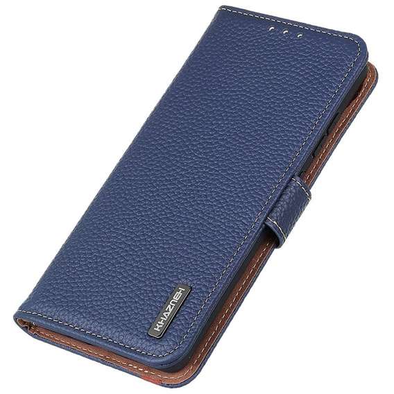 KHAZNEH RFID tok OnePlus 12R, Litchi textúra, kék