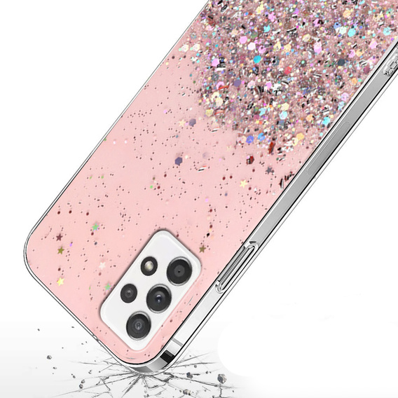 Telefontok a Samsung Galaxy A53 5G, Glittery, rózsaszín