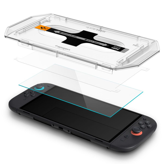 Spigen Glas.tR EZ Fit Edzett Üveg 2-Pack Nintendo Switch 2-höz – Átlátszó