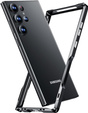 Teletok LUPHIE Samsung Galaxy S24 Ultra-hoz, Armor Bumper, fekete