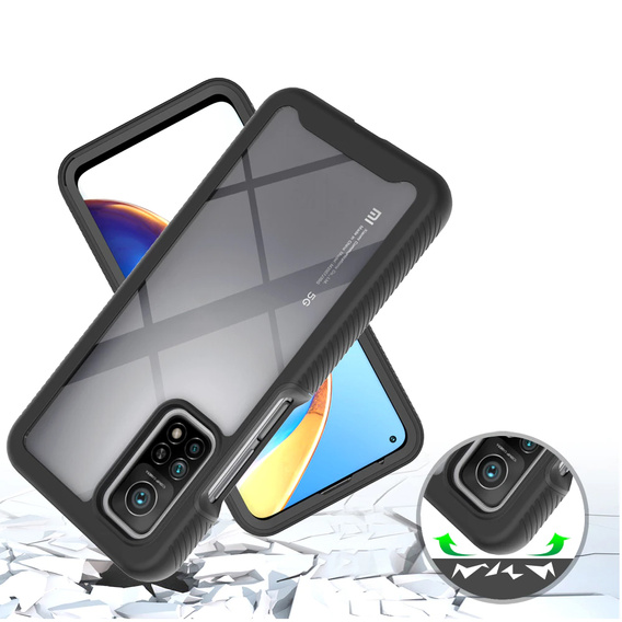 Tok Xiaomi Mi 10T / 10T Pro készülékhez, Shockproof, fóliával, kék