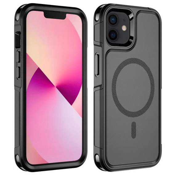 Telefontok a iPhone 12/12 Pro, MagForce MagSafe, fekete