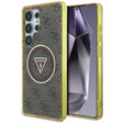 GUESS mágneses IML fém csillogó 4G kör alakú háromszög tok Samsung Galaxy S25 Ultra készülékhez