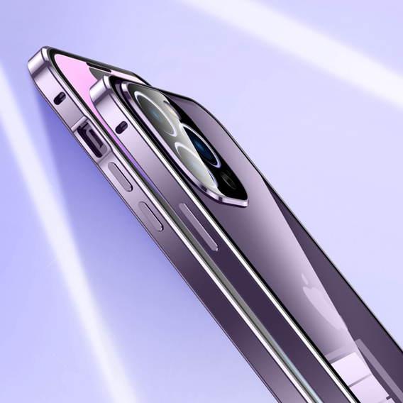 Tok iPhone 14 Pro Max, Magnetic Dual Glass, lila
