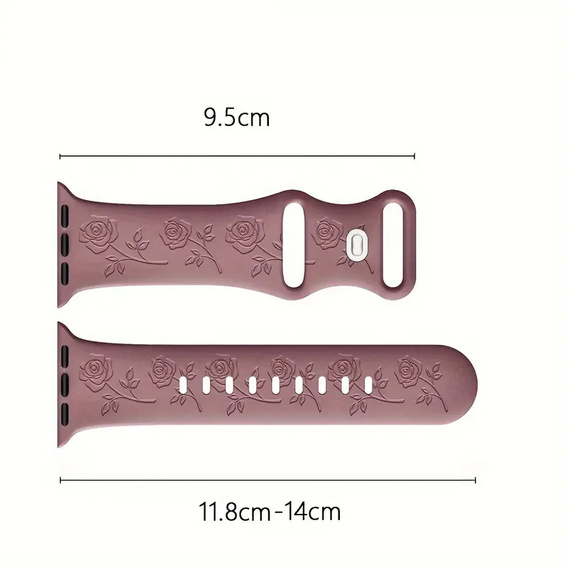 Szilikon szíj Apple Watch 1/2/3/4/4/5/6/7/8/9/SE/ULTRA/ULTRA 2 42/44/45/45/49MM órához