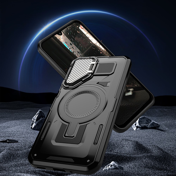 Tok Samsung Galaxy A16, Military MagSafe with camera protection, fekete