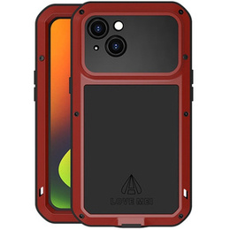 Love Mei Telefontok a iPhone 14, armored with glass, piros
