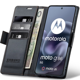 ERBORD Fényes Litchi pénztárca Motorola Moto Moto G86 5G / G86 Power 5G számára