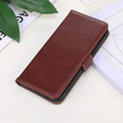 Pattintható tok a T Phone 3 5G, Crazy Horse Wallet, barna