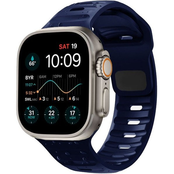 Pasek Silikonowy do Apple Watch 1/2/3/4/5/6/7/8/SE/ULTRA 42/44/45/49MM, Granatowy