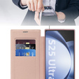 Pattintható tok a Samsung Galaxy S25 Ultra, RFID Wallet MagSafe CamShield, rózsaszín