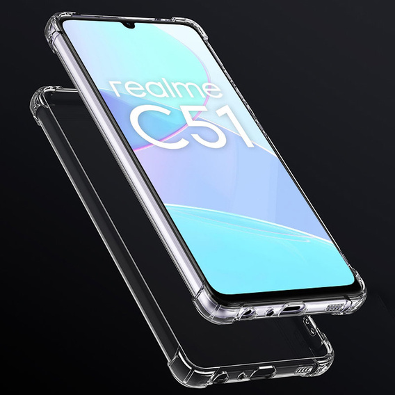 Telefontok a Realme C51, Dropproof, átlátszó