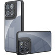 Tok Xiaomi Redmi 15 5G / 4G, kameravédelemmel, átlátszó, fekete oldallapokkal