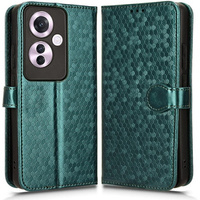 Flap tok Oppo Reno 11F 5G, Wallet Rhombus, zöld