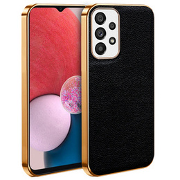 Telefontok a Samsung Galaxy A13 4G, Cowhide Leather, fekete