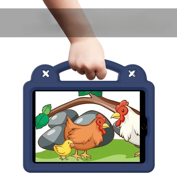 Gyermek tok iPad mini 7.9" 2019/2015/2014/2013/2012 (5/4/3/2/1 gen.), Cute Patterns, állvánnyal, sötétkék