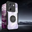 Tok Xiaomi Poco M7 Pro 5G, mágneses lemezzel, átlátszó / fekete