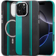 Tok iPhone 16 Pro Max, Carbon Fiber MagSafe, fekete / kék