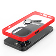 Telefontok a iPhone 13 Pro, ERBORD Hybrid Case, piros