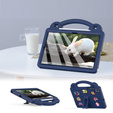 Gyermek tok Samsung Galaxy Tab S6 Lite 10.4 2020/2022 / Tab A7 2020 T500 / T505 / Tab S6 T860/T865, Cute Patterns, állvánnyal, sötétkék