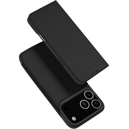 Dux Ducis tok iPhone 17 Pro Max, Skin Pro, pánttal, kártyafoglalattal, fekete