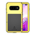 Love Mei Telefontok a Samsung Galaxy S10+ Plus, armored with glass, sárga