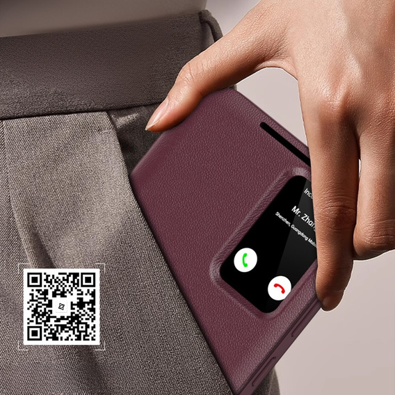 Flip tok Samsung Galaxy S23 FE, Smart View Wallet, bordó