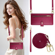 Pattintható tok a Honor Magic 7 Lite, Wallet Zipper Pocket, piros