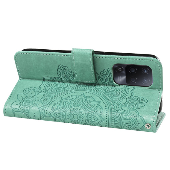 Pattintható tok a Oppo Reno5 Z / A94 / A95 5G, Mandala, zöld