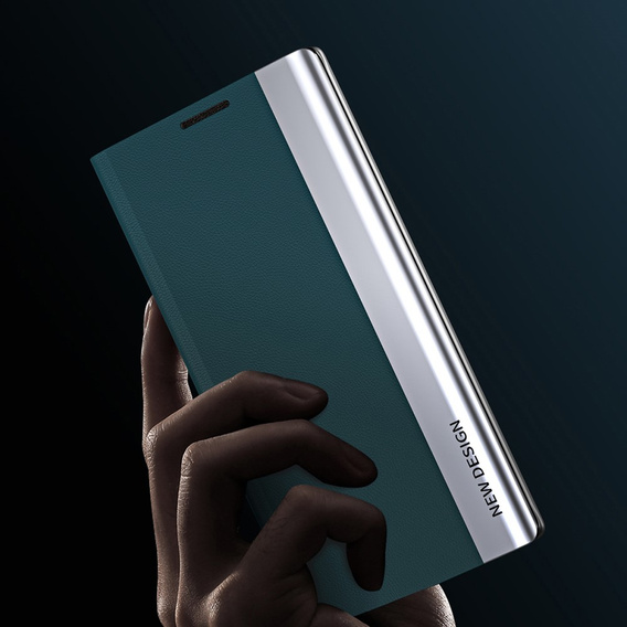 Pattintható tok a Xiaomi Redmi 13C / Poco C65, Side Magnetic, zöld